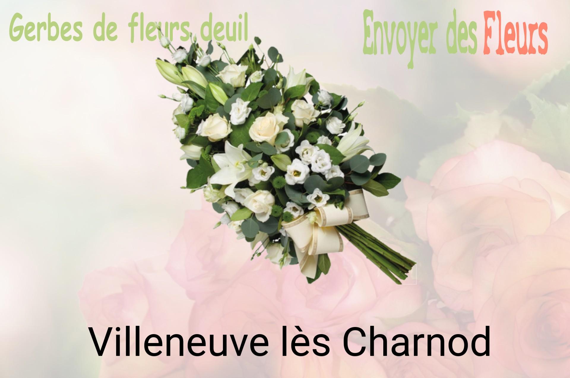 Gerbe de fleurs de deuil livrée à Villeneuve-lès-Charnod
